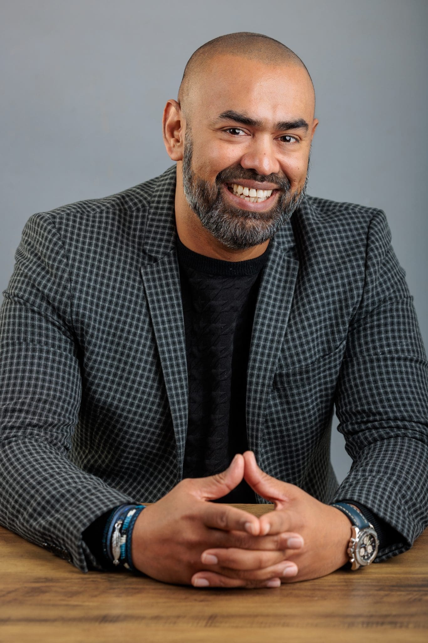 Professional personal branding photography session with a businessman posing in liverpool