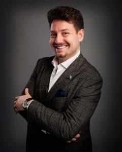 A professional headshot of a confident executive, perfect for LinkedIn and corporate profiles, taken at Leon Britton Photography studio.